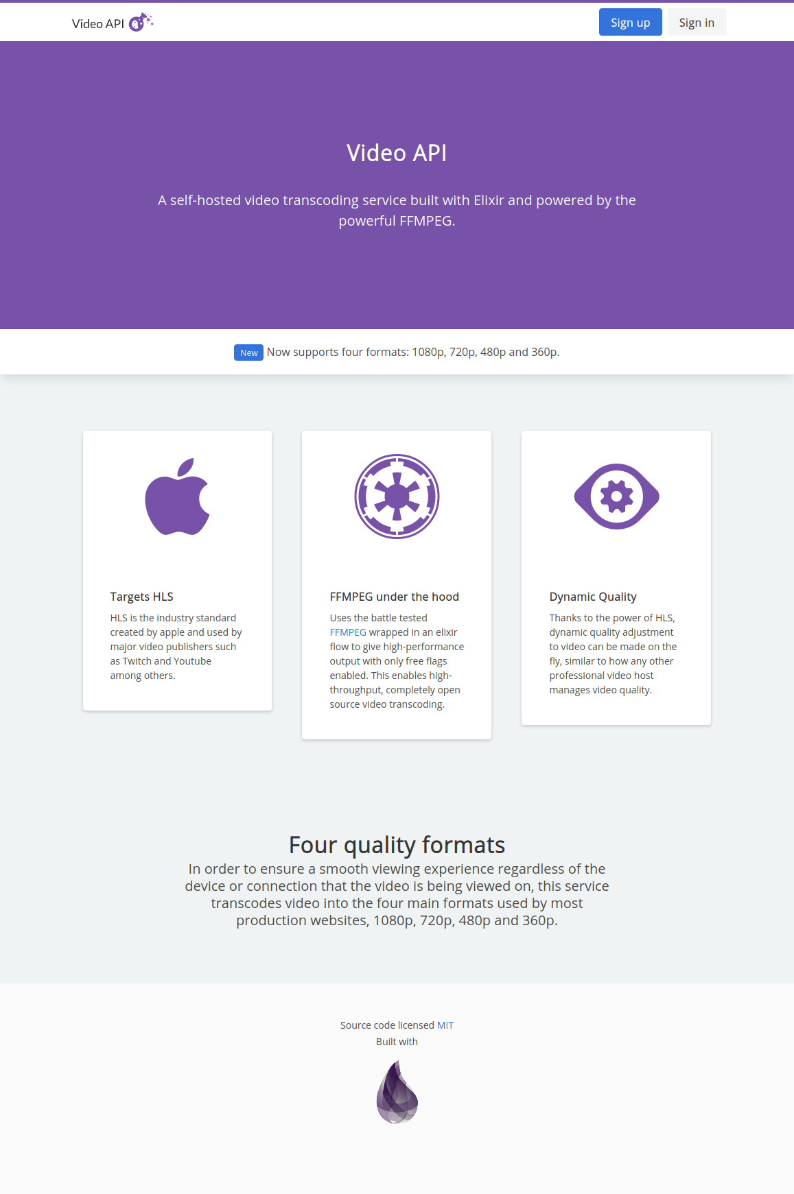 Portfolio project: Video api